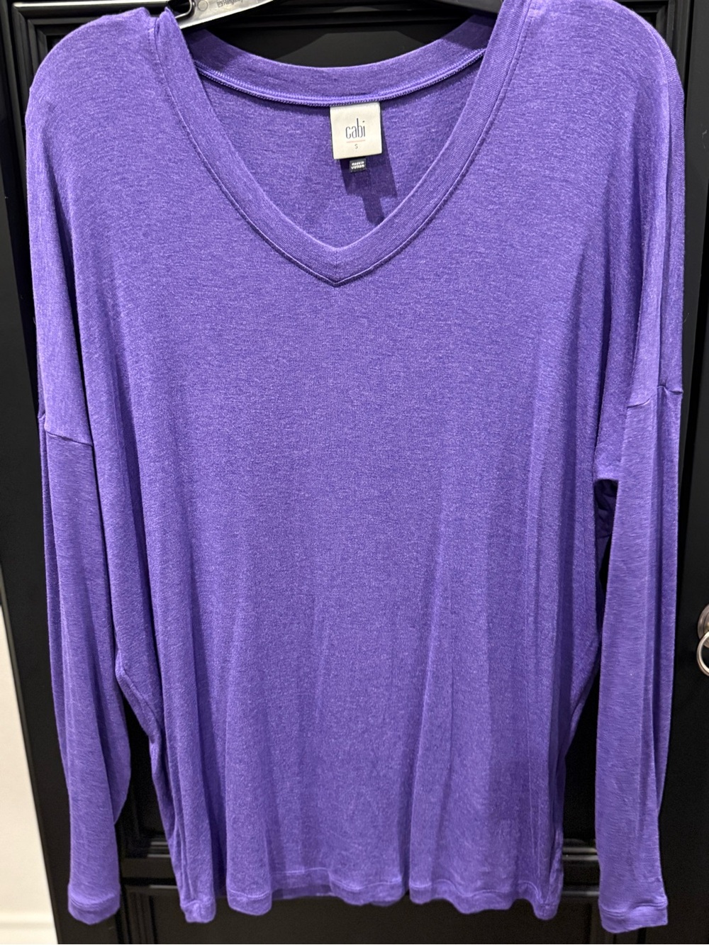 Cabi Purple V-Neck Serenity Long Sleeve Top